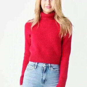 NEW RE/DONE 60s Slim Red Turtle Neck Sweater Large